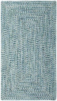 2 x 3 X-Small Ocean Blue Braided Indoor-Outdoor Rug - Sea Glass