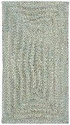 2 x 3 X-Small Spa Green Braided Indoor-Outdoor Rug - Sea Glass