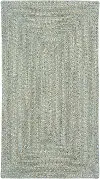 0110QS05000800450 5 x 8 Medium Spa Green Braided Indoor-Outdoor Rug - Sea Glass