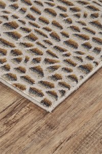 5 x 8 Medium Dark Gold Metallic Area Rug - Cannes