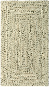 2 x 3 X-Small Shell Taupe Braided Indoor-Outdoor Rug - Sea Glass