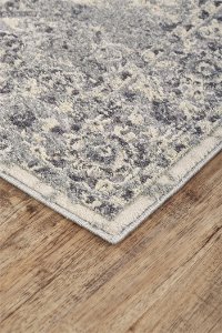 5 x 8 Medium Silver and Beige Area Rug - Akhari-2