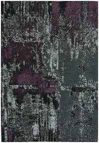 5 x 8 Medium Gray and Purple Area Rug - Cosmic-Abstract
