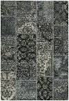 5 x 8 Medium Silver & Black Area Rug - Cosmic-Patchwork