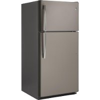 GTS21FMKES GE Top Freezer Refrigerator with LED interior lighting - 33 Inch Slate