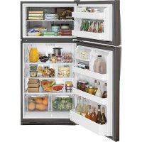 GTS21FMKES GE Top Freezer Refrigerator with LED interior lighting - 33 Inch Slate-2