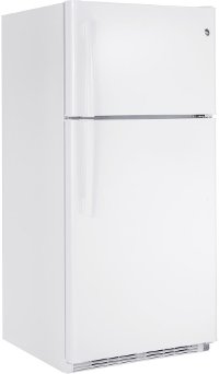 GTS21FGKWW GE Top Freezer Refrigerator with LED interior lighting - 33 Inch White