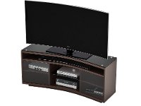 Dark Cherry Curved TV Stand (60 Inch) - Radius-2