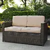 KO70092BR-SA Palm Harbor Sand and Wicker Patio Loveseat
