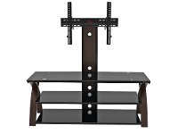 Espresso Brown and Black Flat Panel TV Stand (50 Inch) - Willow