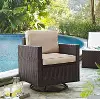 KO70094BR-SA Palm Harbor Sand and Wicker Patio Swivel Armchair