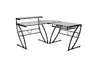 Glass Top Corner Desk - Belaire