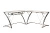 Glass Top Corner Computer Desk - Kora