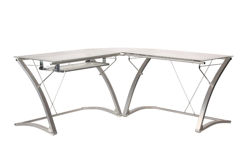 Glass Top Corner Computer Desk Kora Rc Willey Furniture Glass Top Corner Computer Desk Kora