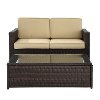 KO70002BR-SA Sand and Brown 2 Piece Wicker Furniture Set - Palm Harbor