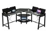 Glass Top L Shaped Computer Desk - Vance