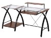 Contemporary Glass Top Computer Desk - Brisa