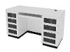 Contemporary White Computer Desk - Morvan