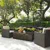 KO70004BR-SA Sand and Brown 3 Piece Wicker Furniture Set - Palm Harbor