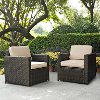 KO70005BR-SA Sand and Brown 2 Piece Wicker Furniture Set - Palm Harbor