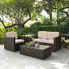 KO70006BR-SA Palm Harbor Sand and Wicker 3 pc Patio Set
