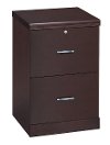 Espresso Brown 2-Drawer File Cabinet