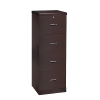 Espresso Brown 4-Drawer File Cabinet