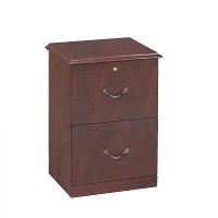 Cherry Brown 2-Drawer File Cabinet