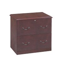 Cherry Brown Lateral 2-Drawer File Cabinet