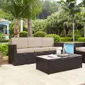 KO70048BR-SA Palm Harbor Sand and Wicker Patio Sofa
