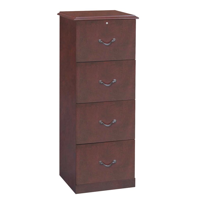 Cherry Brown 4 Drawer File Cabinet Rc Willey Furniture Store