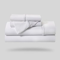 BGS21AWFE Bedgear White Hyper Cotton Split King Bed Sheets