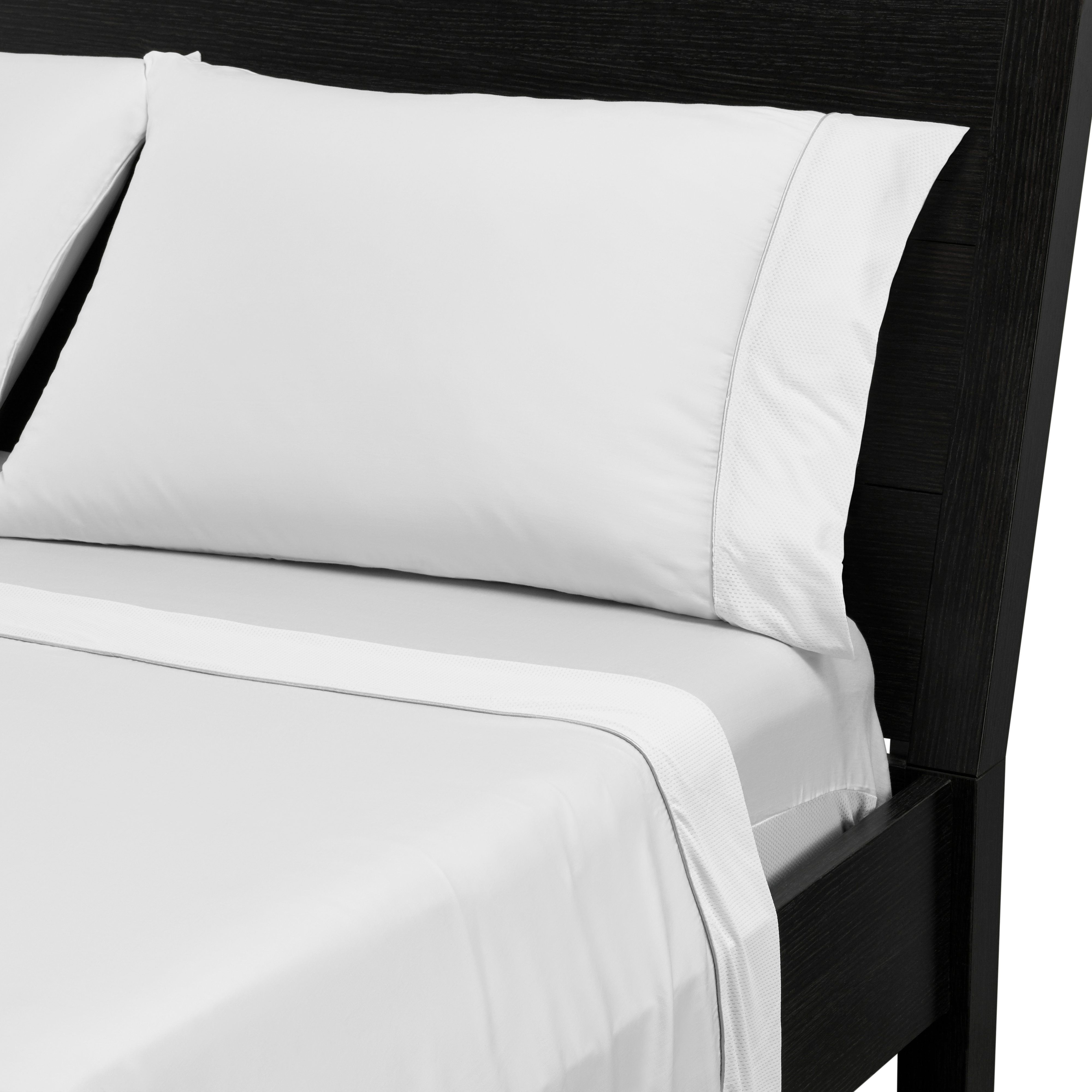 BGS21AWFE Bedgear White Hyper Cotton Split King Bed Sheets-2