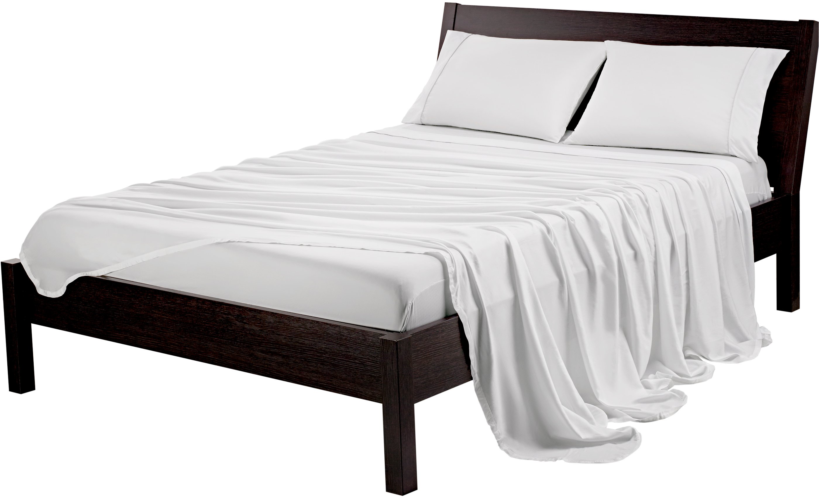 BGS21AWFE Bedgear White Hyper Cotton Split King Bed Sheets-3