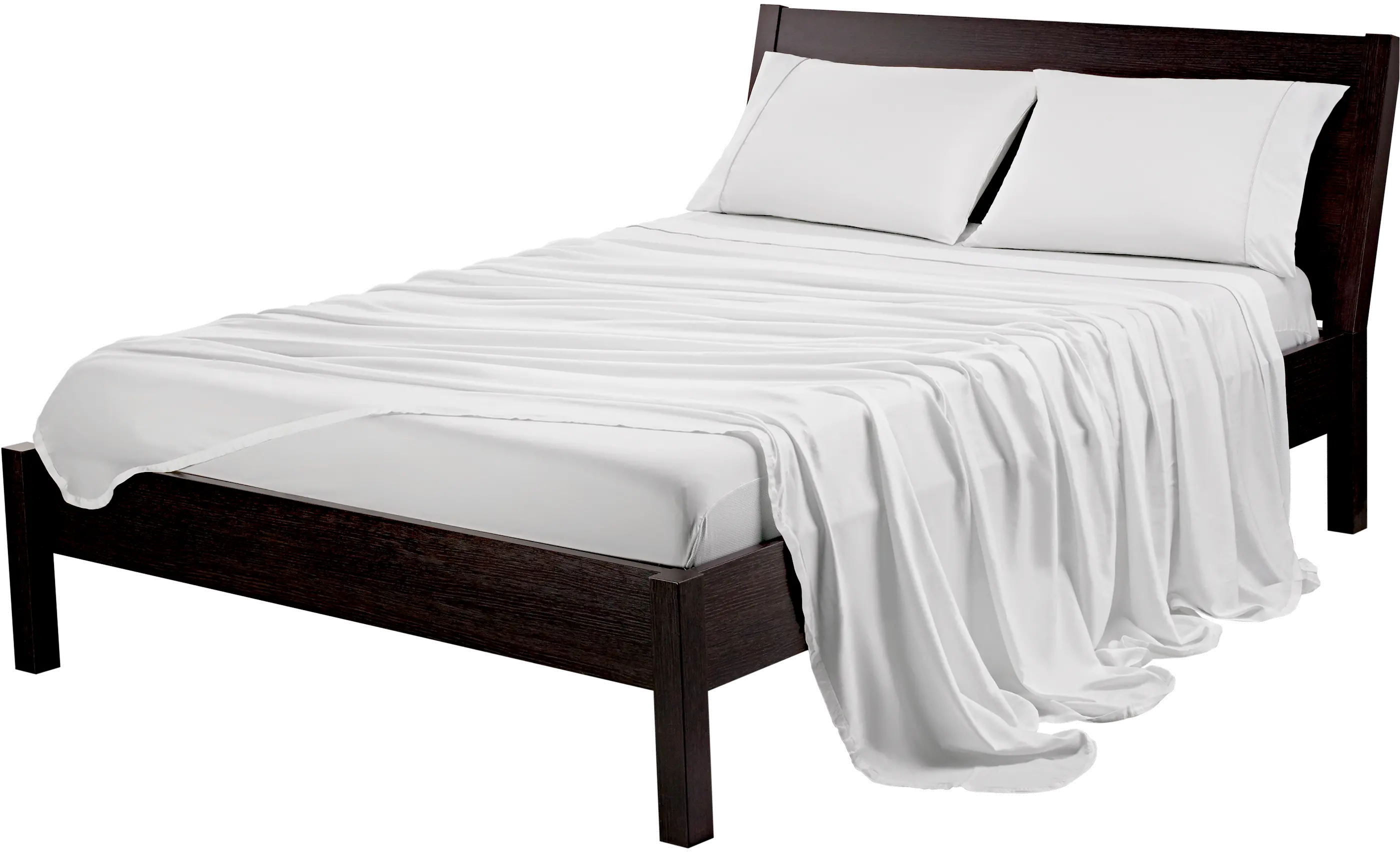 BGS21AWFE Bedgear White Hyper Cotton Split King Bed Sheets-3