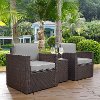 KO70055BR-GY Brown and Gray 3 Piece Wicker Furniture Set - Palm Harbor