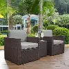 KO70055BR-GY Palm Harbor Gray and Wicker 3 pc Patio Armchair Set