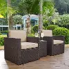 KO70055BR-SA Palm Harbor Sand and Wicker 3 pc Patio Armchair Set