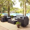 KO70056BR-GY Gray and Brown 5 Piece Wicker Patio Furniture Set - Palm Harbor -2