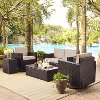 KO70056BR-SA Sand and Brown 5 Piece Wicker Patio Furniture Set - Palm Harbor -2