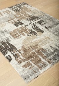 5 x 8 Medium Brown, Ivory, and Gray Area Rug - Granada-2