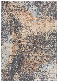 8 x 10 Large Copper, Taupe & Blue Rug - Gossamer