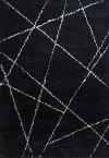 Clearance 5 x 8 Medium Navy Blue & Ivory Shag Rug - Elements