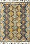 Clearance 8 x 10 Large Green, Brown, Ivory, and Blue Rug - Lily