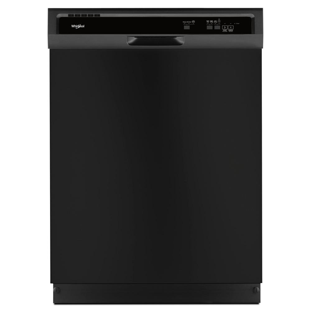 WDF330PAHB Whirlpool Dishwasher with 1 Hour Wash Cycle - 24 Inch Black-1