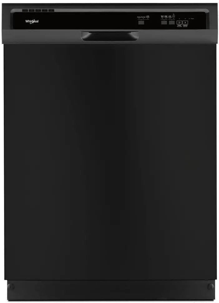 WDF330PAHB Whirlpool Front Control Dishwasher - Black-1