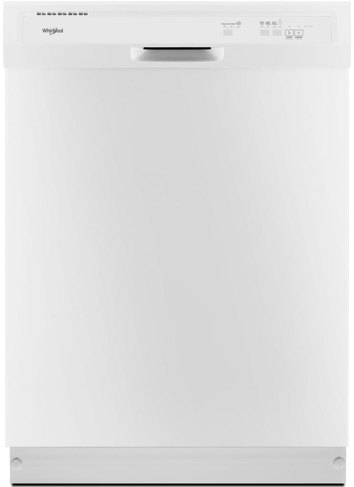 WDF330PAHW Whirlpool Dishwasher with Recessed Handle - White-1