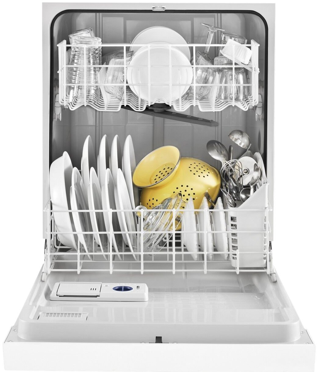 WDF330PAHW Whirlpool Dishwasher with Recessed Handle - White-4