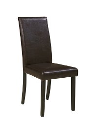 D250SDCD Dark Brown Upholstered Side Chair Pair - Kimote