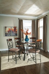 D329-13 Traditional Round Drum Counter Table - Glambrey